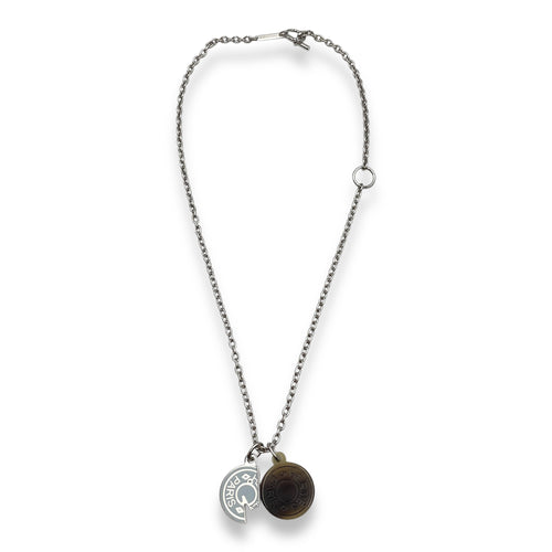 Carrousel Blue Lin Necklace, Palladium hardware
