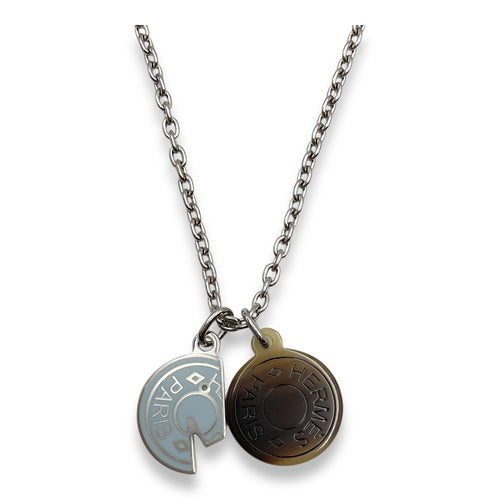 Carrousel Blue Lin Necklace, Palladium hardware