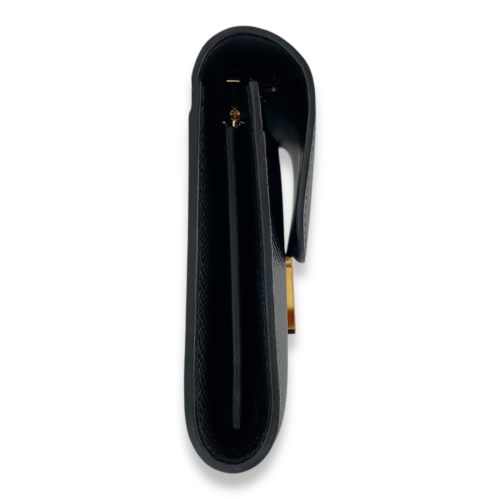 Constance To Go Black Crossbody Bag in Epsom, Gold hardware