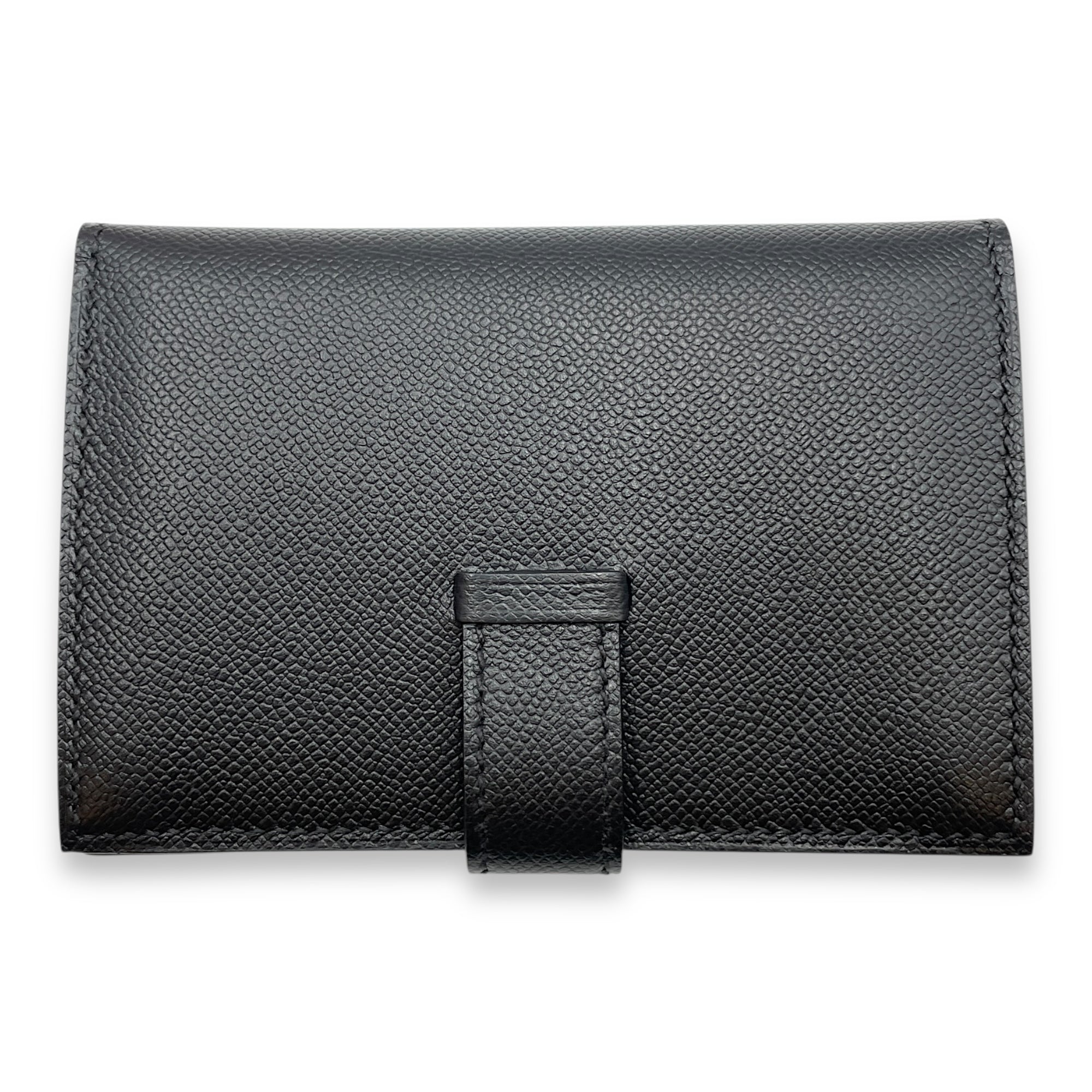 Bearn Mini Black Wallet in Madame, Gold hardware