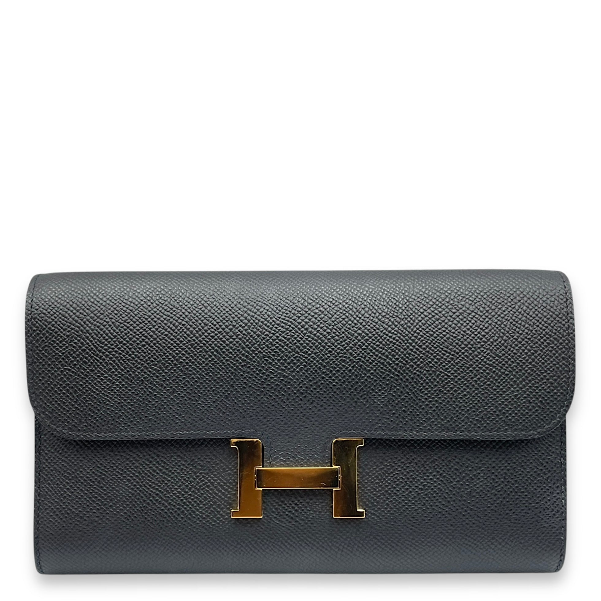 Constance To Go Black Crossbody Bag in Epsom, Gold hardware