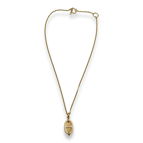 Mini Mailon Smalll Model Creme Pendant, Permabrass hardware