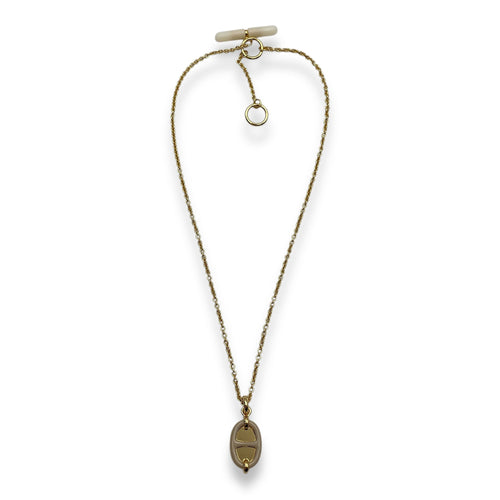 Mini Maillon pendant, small model Marron Glace Necklace Gold hardware