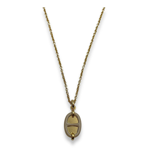 Mini Maillon pendant, small model Marron Glace Necklace Gold hardware