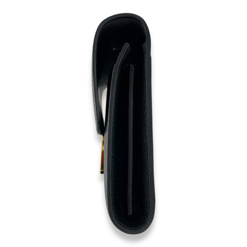 Constance To Go Black Crossbody Bag in Epsom, Gold hardware