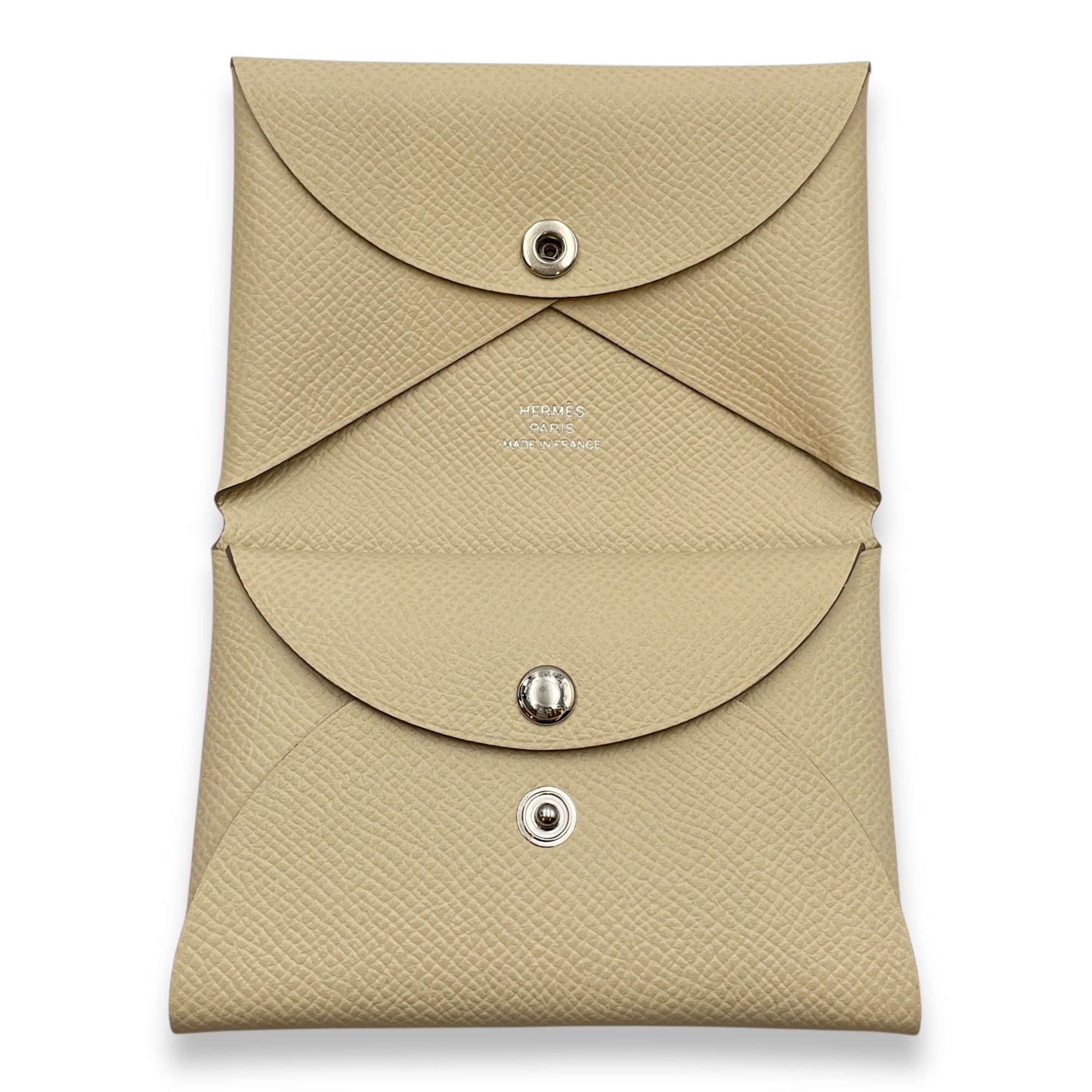 Calvi Duo Craie Card Holder in Epsom