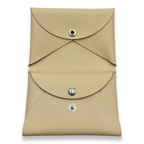 Calvi Duo Craie Card Holder in Epsom
