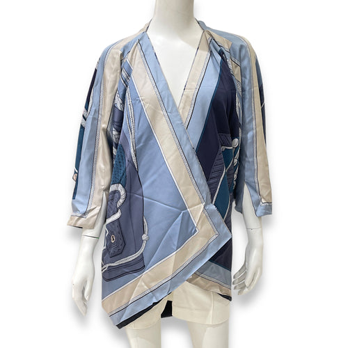 Petit H Blue/Gris Poncho