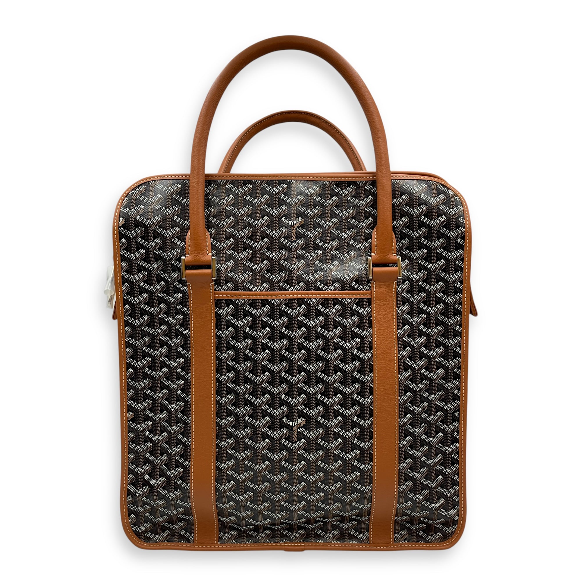 Goyardine Bourgogne Brown Tote Bag in Canvas, Silver hardware