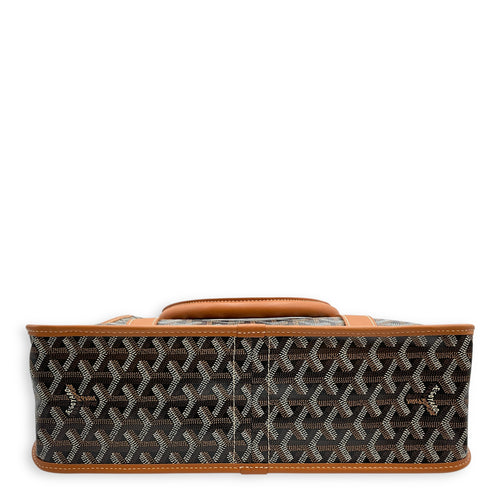 Goyardine Bourgogne Brown Tote Bag in Canvas, Silver hardware