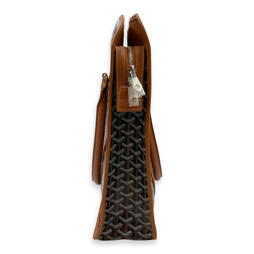 Goyardine Bourgogne Brown Tote Bag in Canvas, Silver hardware
