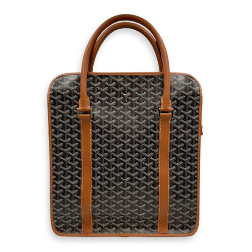 Goyardine Bourgogne Brown Tote Bag in Canvas, Silver hardware