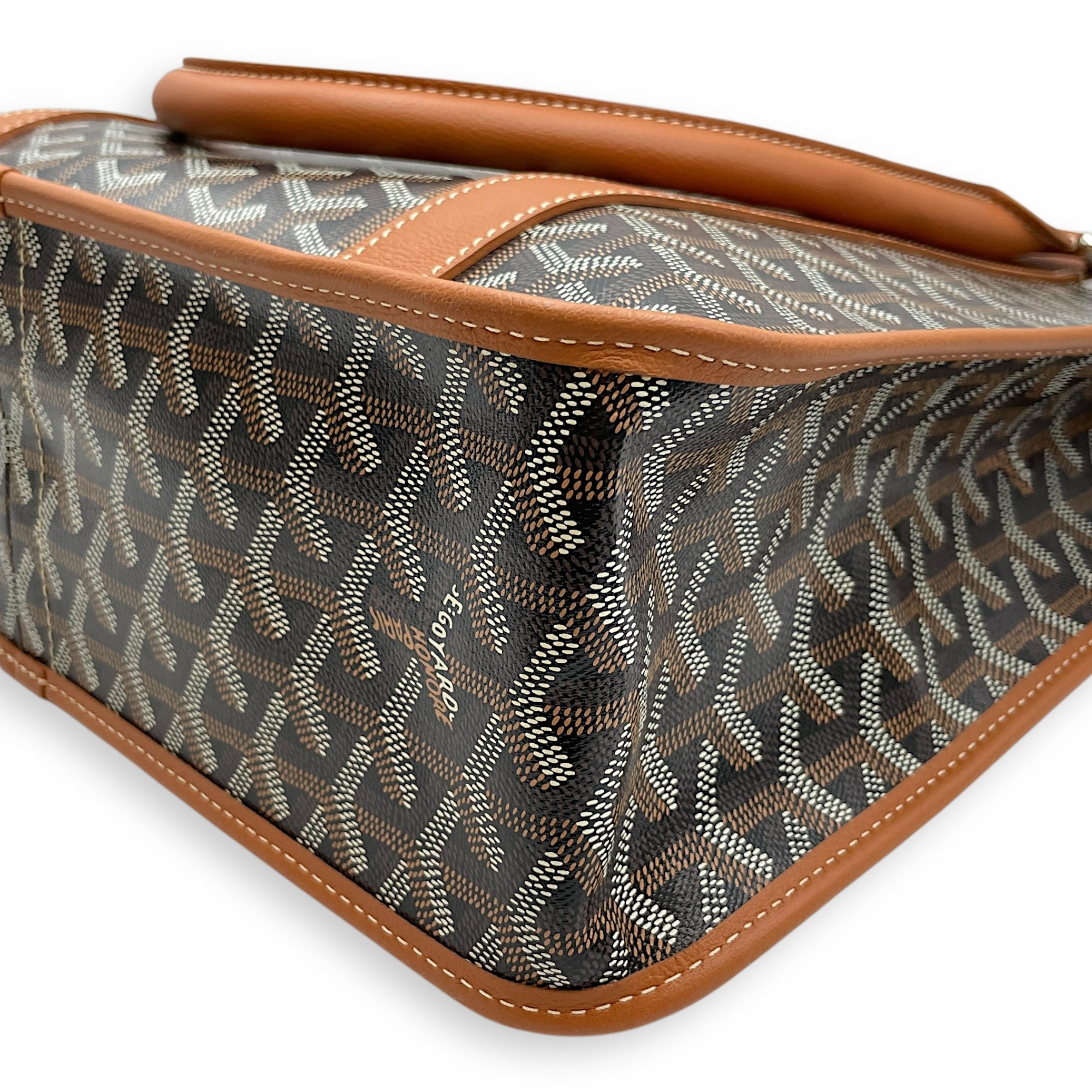 Goyardine Bourgogne Brown Tote Bag in Canvas, Silver hardware
