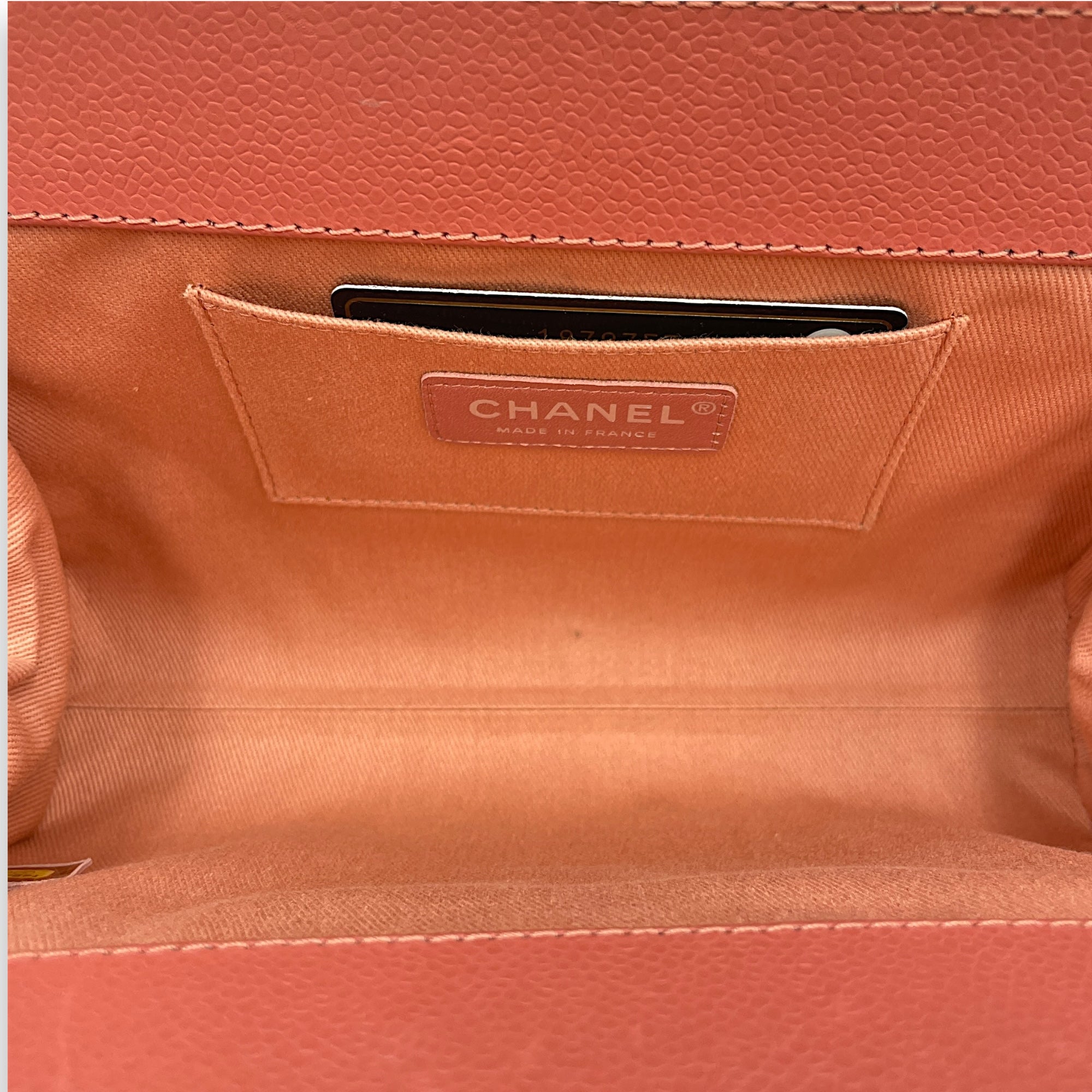 Quilted Timeless CC Pink Clutch in Caviar Leather, Silver hardware