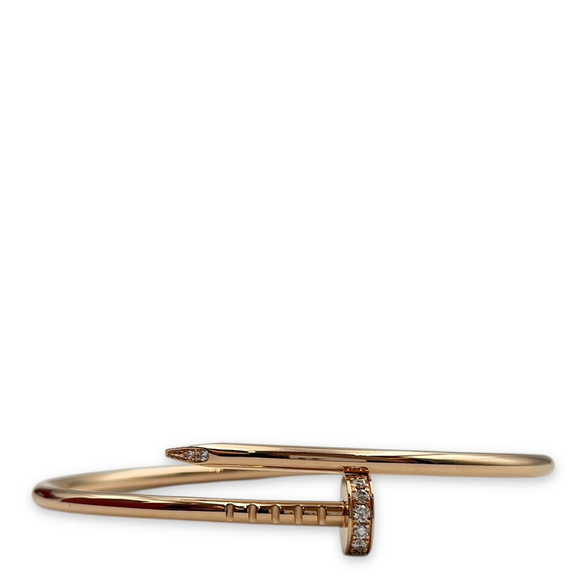 Juste Un Clou Diamond Small Model 15 Bracelet in Rose Gold Hardware