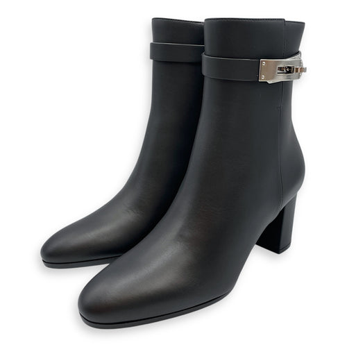 St Germain 36.5 Black Boots in Calfskin, Palladium hardware