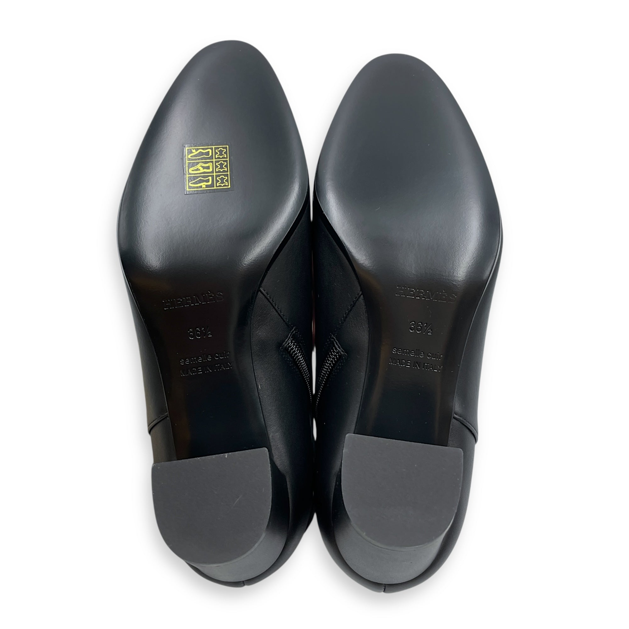 St Germain 36.5 Black Boots in Calfskin, Palladium hardware