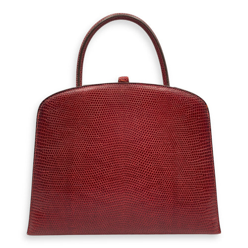 Dalvy 25 Rouge in Lizard Varanus Niloticus, Gold hardware