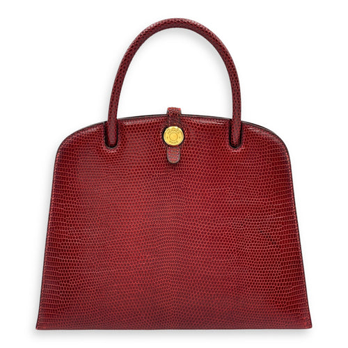 Dalvy 25 Rouge in Lizard Varanus Niloticus Gold hardware