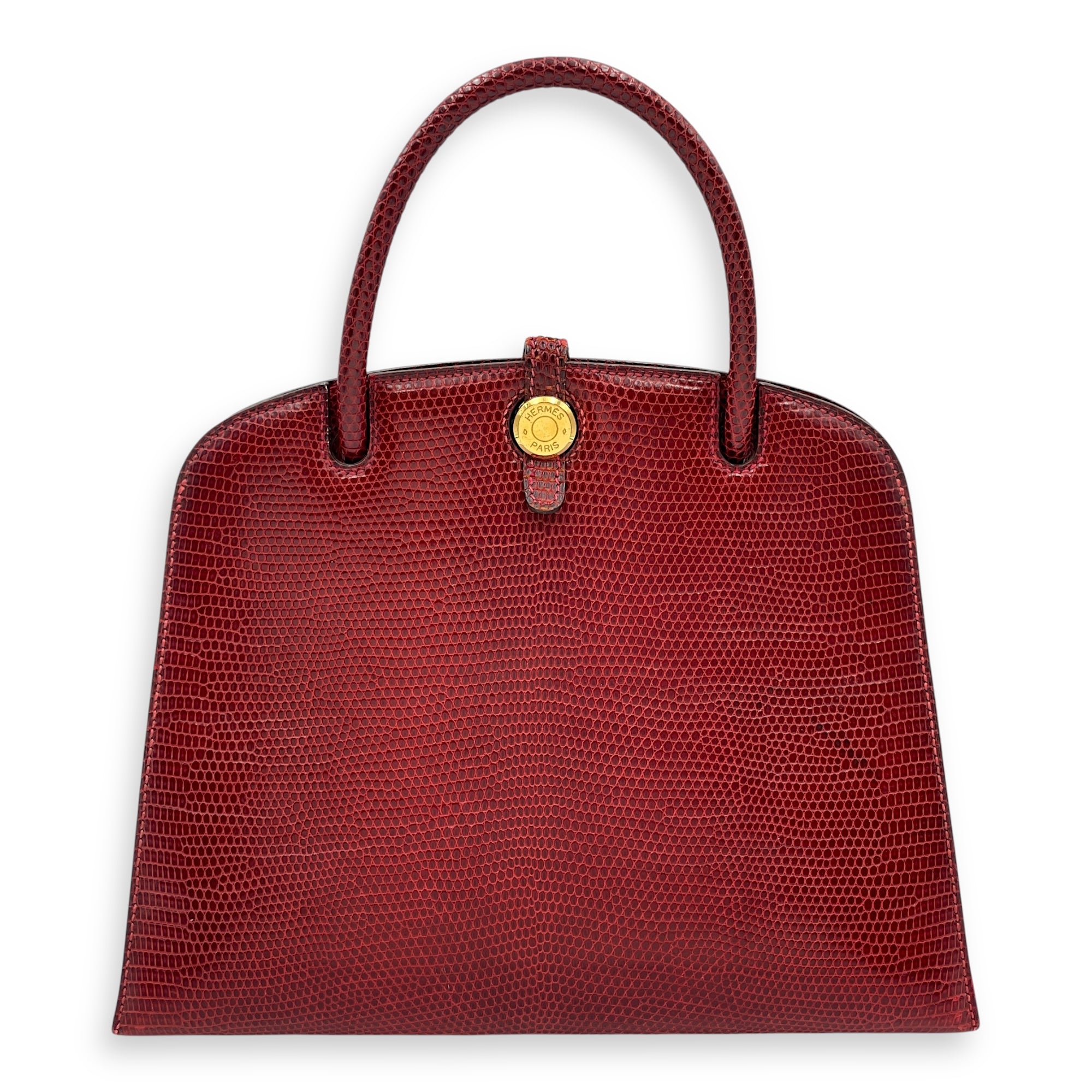 Dalvy 25 Rouge in Lizard Varanus Niloticus, Gold hardware