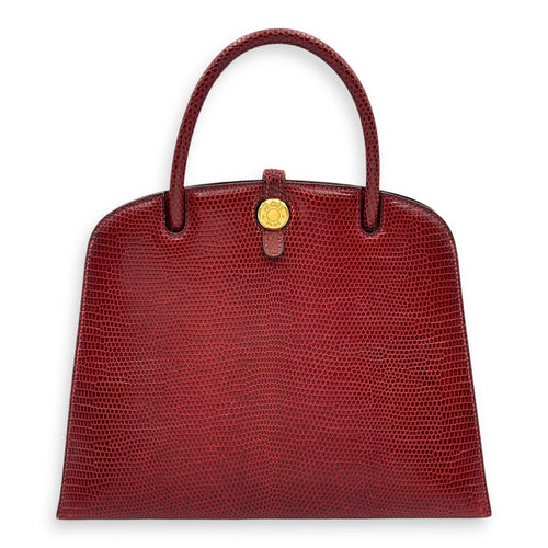 Dalvy 25 Rouge in Lizard Varanus Niloticus, Gold hardware