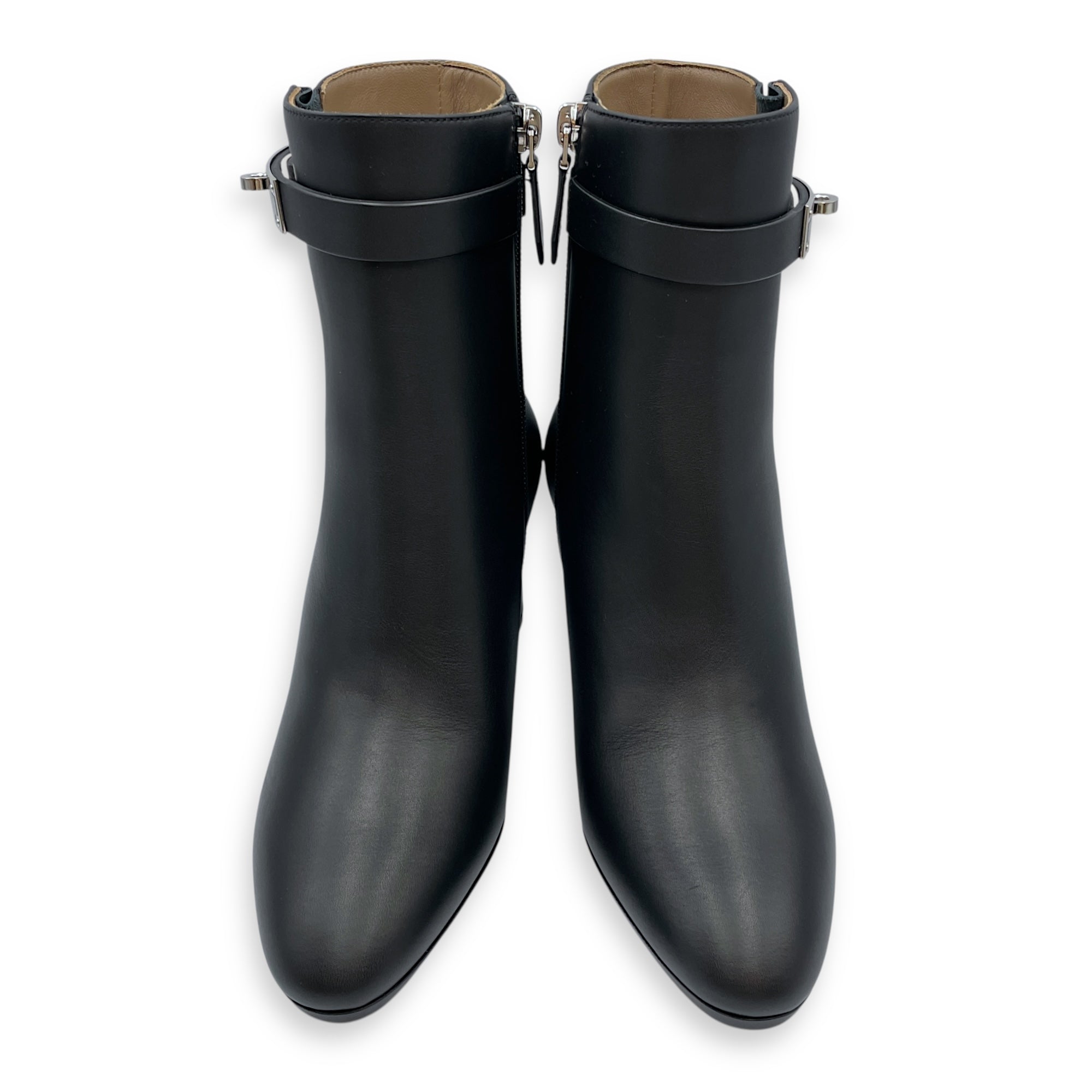 St Germain 36.5 Black Boots in Calfskin, Palladium hardware