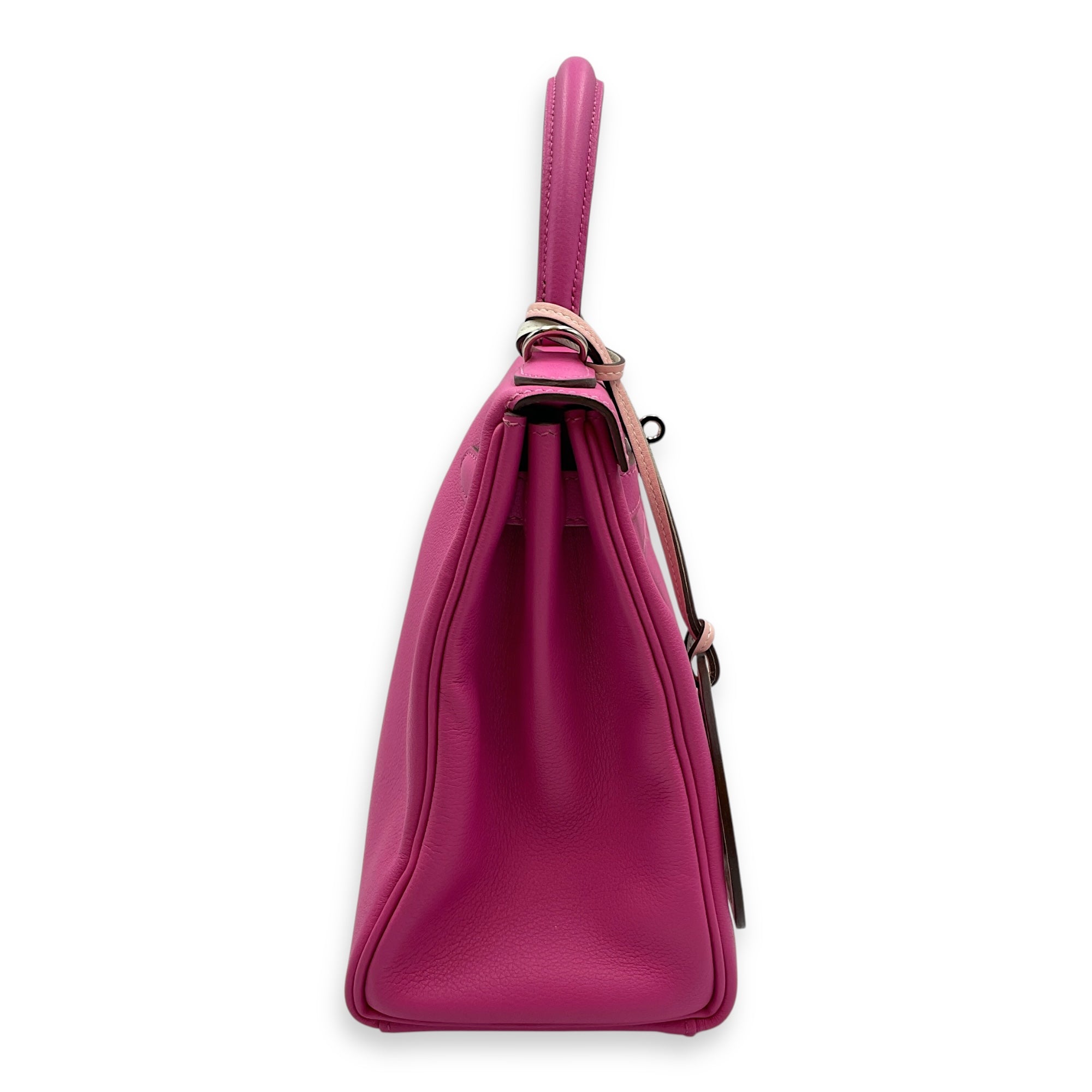 Kelly 28 Magnolia in Evercolor, Palladium hardware