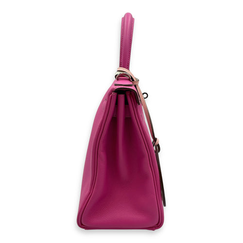 Kelly 28 Magnolia in Evercolor, Palladium hardware