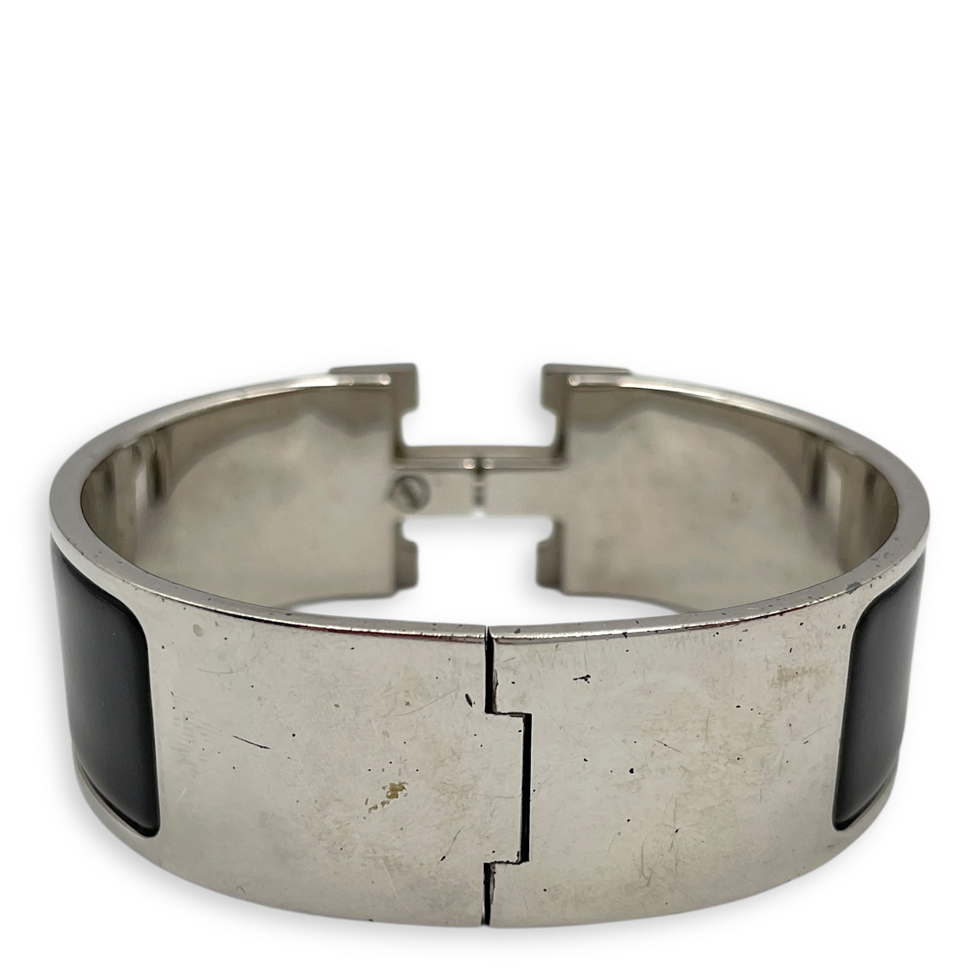 Clic H MM Black Bracelet, Palladium hardware