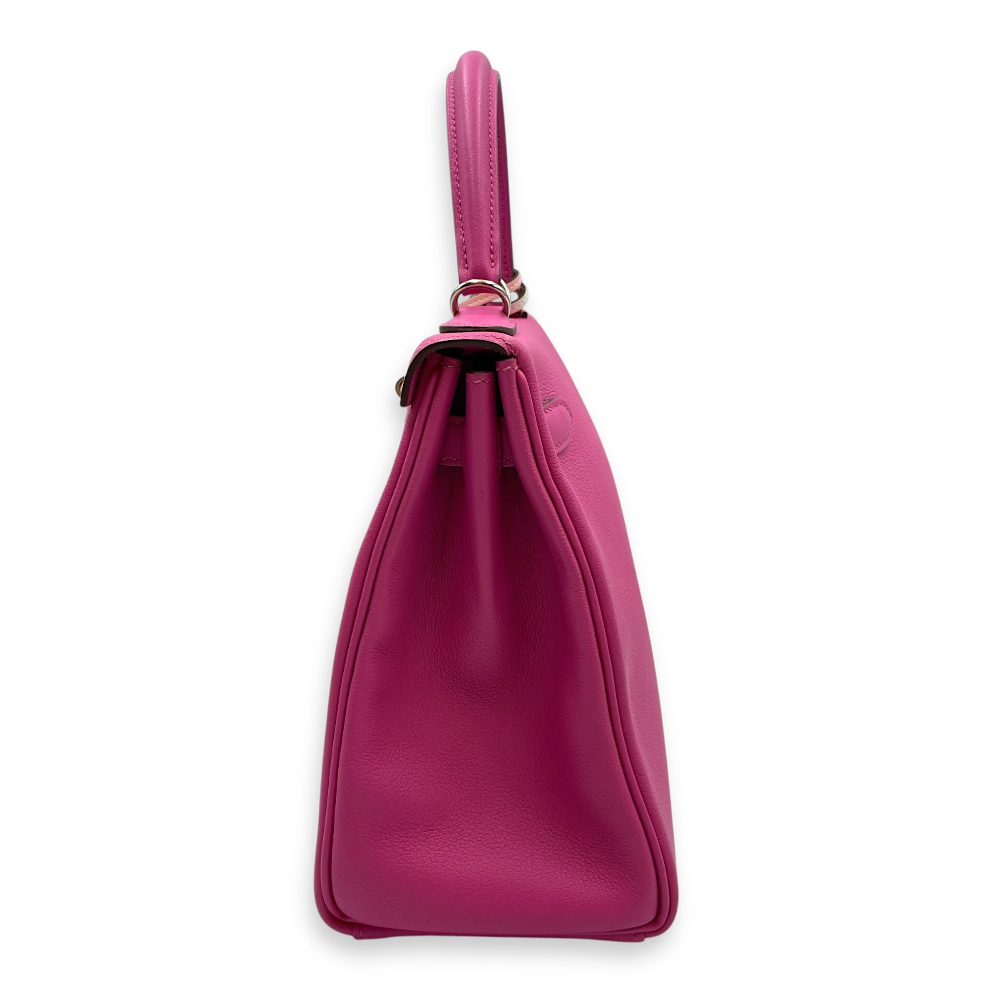 Kelly 28 Magnolia in Evercolor, Palladium hardware