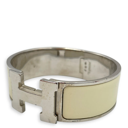 Clic H MM White Bracelet, Palladium hardware