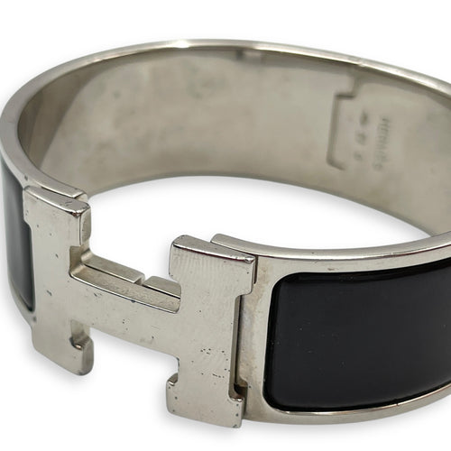 Clic H MM Black Bracelet, Palladium hardware