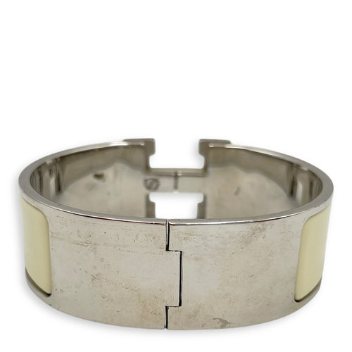 Clic H MM White Bracelet, Palladium hardware
