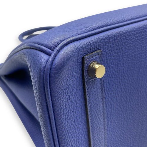 Birkin 30 Blue Electric in Togo, Gold hardware