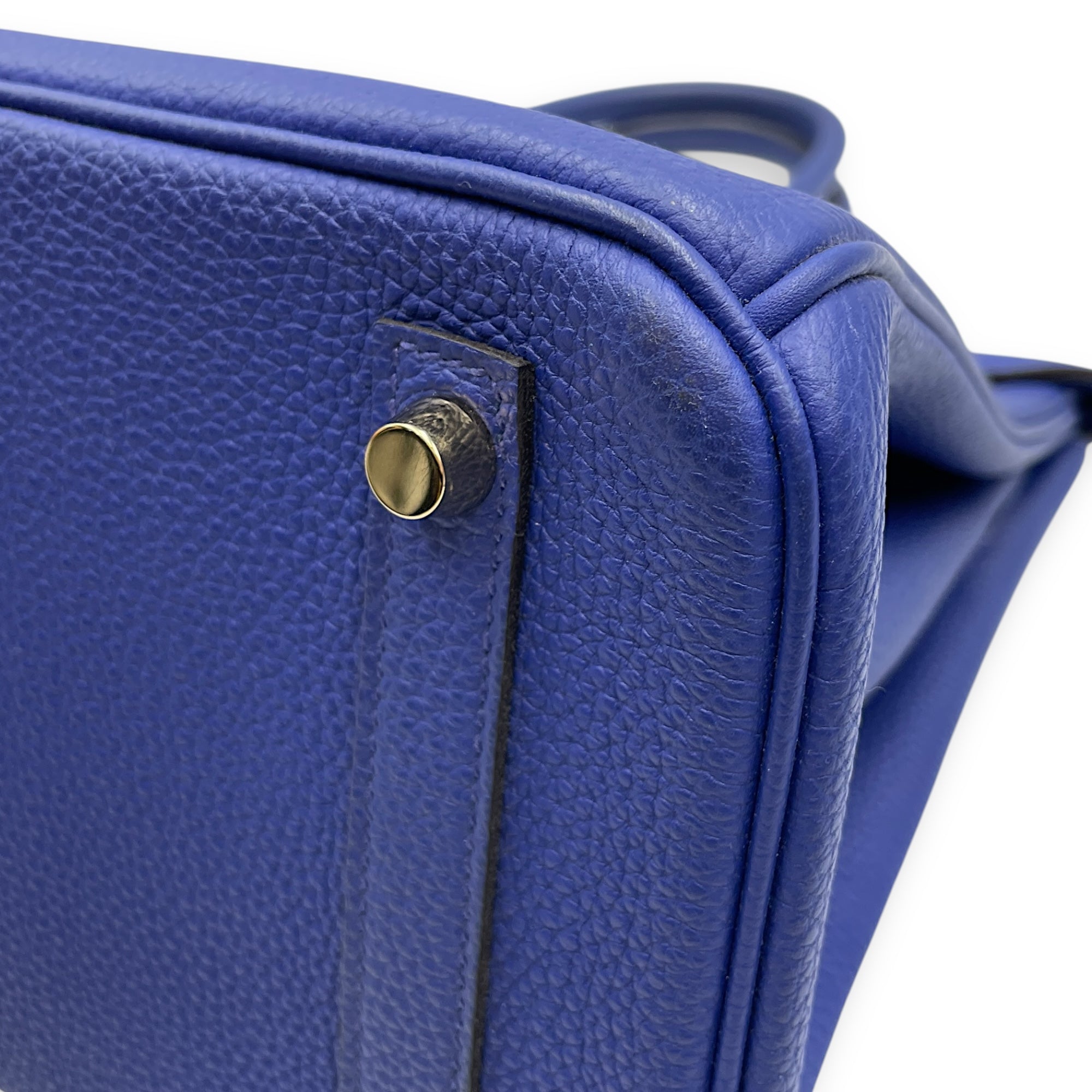 Birkin 30 Blue Electric in Togo, Gold hardware