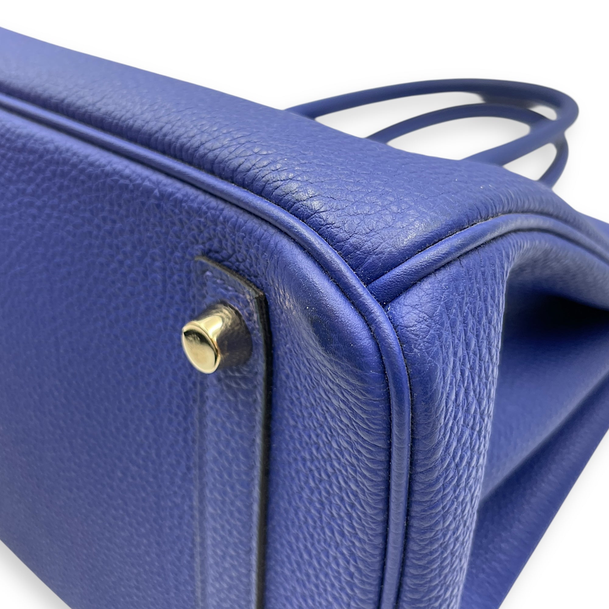 Birkin 30 Blue Electric in Togo, Gold hardware