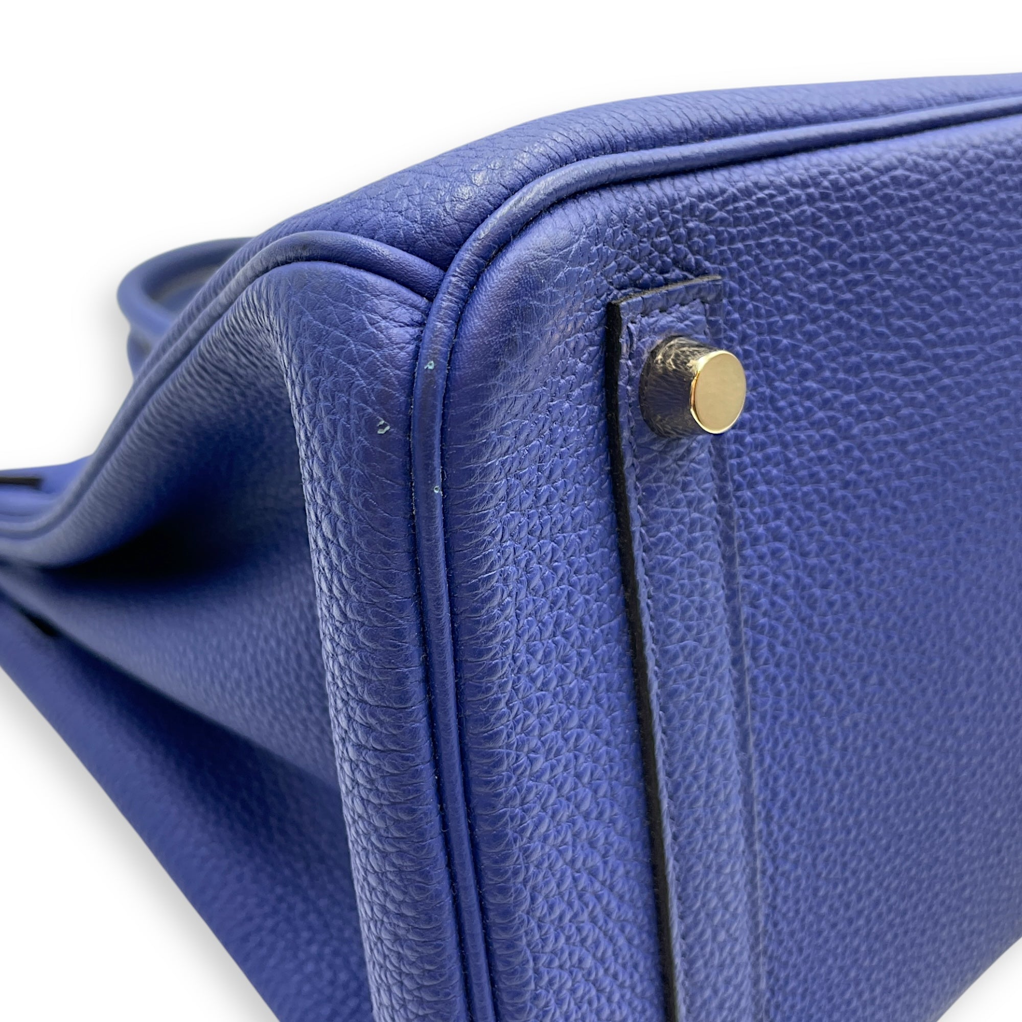 Birkin 30 Blue Electric in Togo, Gold hardware
