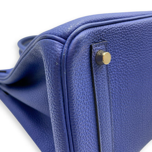 Birkin 30 Blue Electric in Togo, Gold hardware