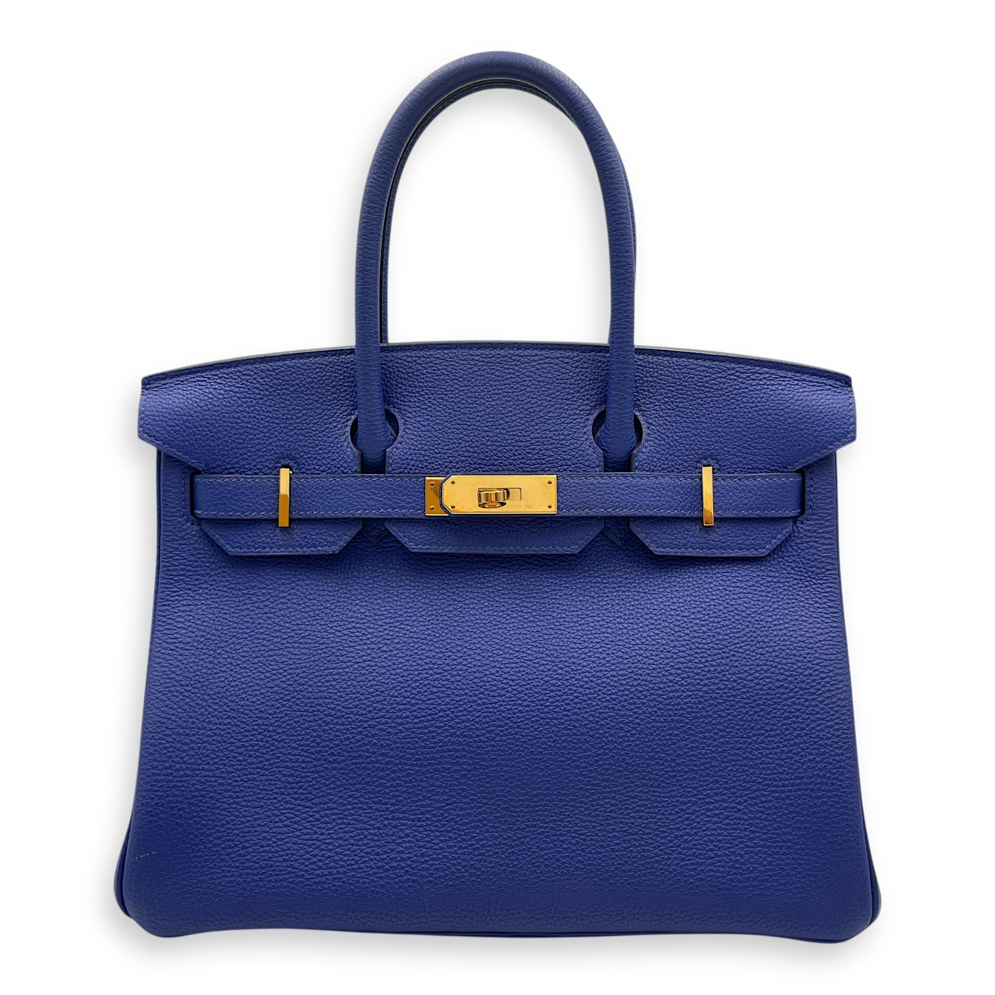 Birkin 30 Blue Electric in Togo, Gold hardware