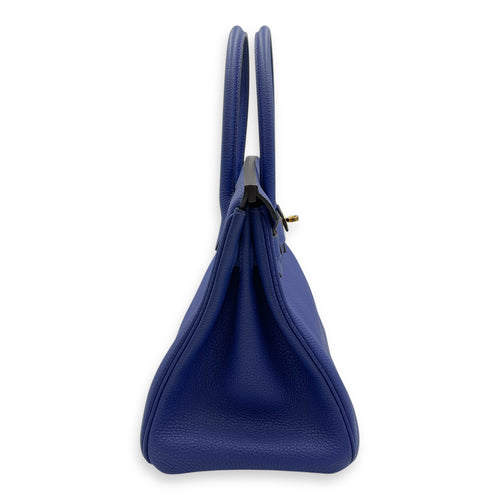 Birkin 30 Blue Electric in Togo, Gold hardware