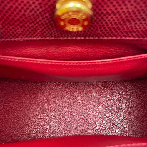 Dalvy 25 Rouge in Lizard Varanus Niloticus Gold hardware