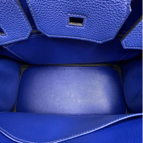 Birkin 30 Blue Electric in Togo, Gold hardware
