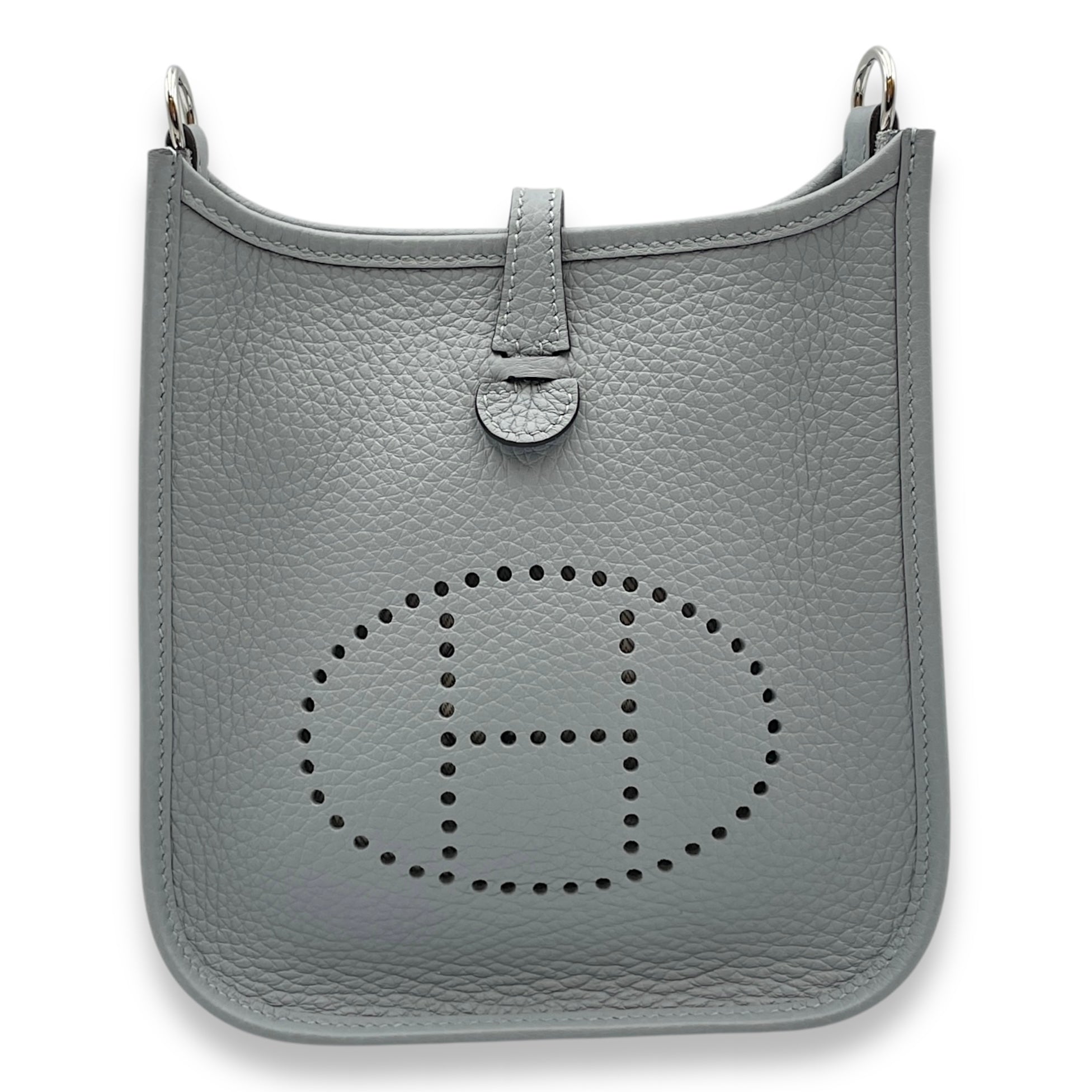 Evelyne Mini Gris Patin in Clemence, Palladium hardware