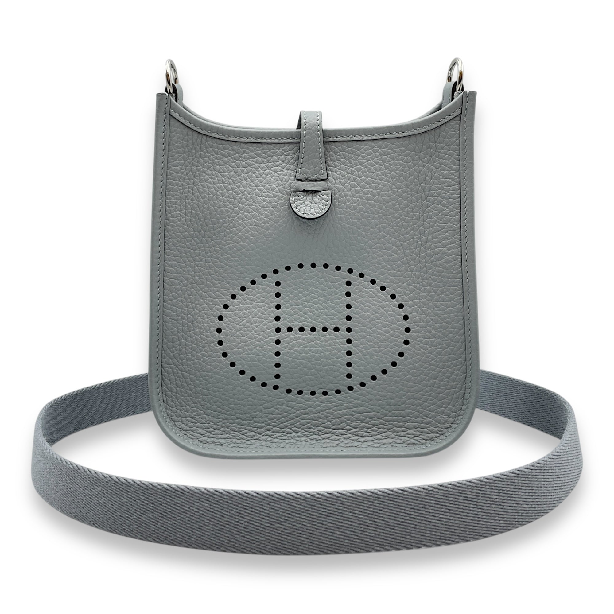 Evelyne Mini Gris Patin in Clemence, Palladium hardware