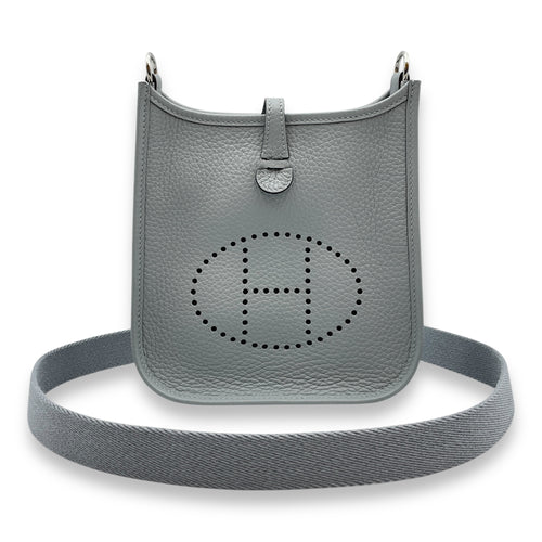 Evelyne Mini Gris Patin in Clemence, Palladium hardware