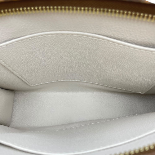 Flight Mode Toiletries Brown Pouch in Coated Canvas, Gold hardware
