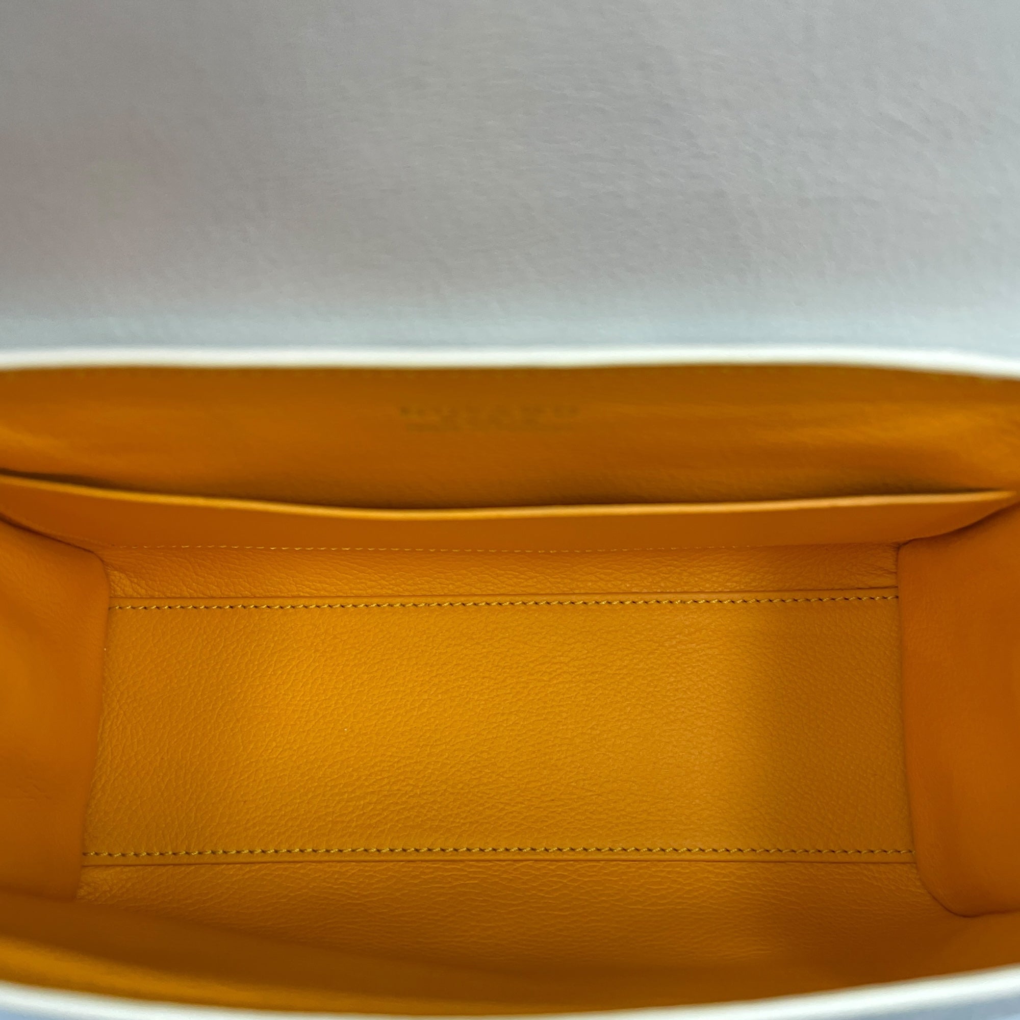 Saigon Souple Mini White Crossbody Bag in Coated Canvas, Palladium hardware