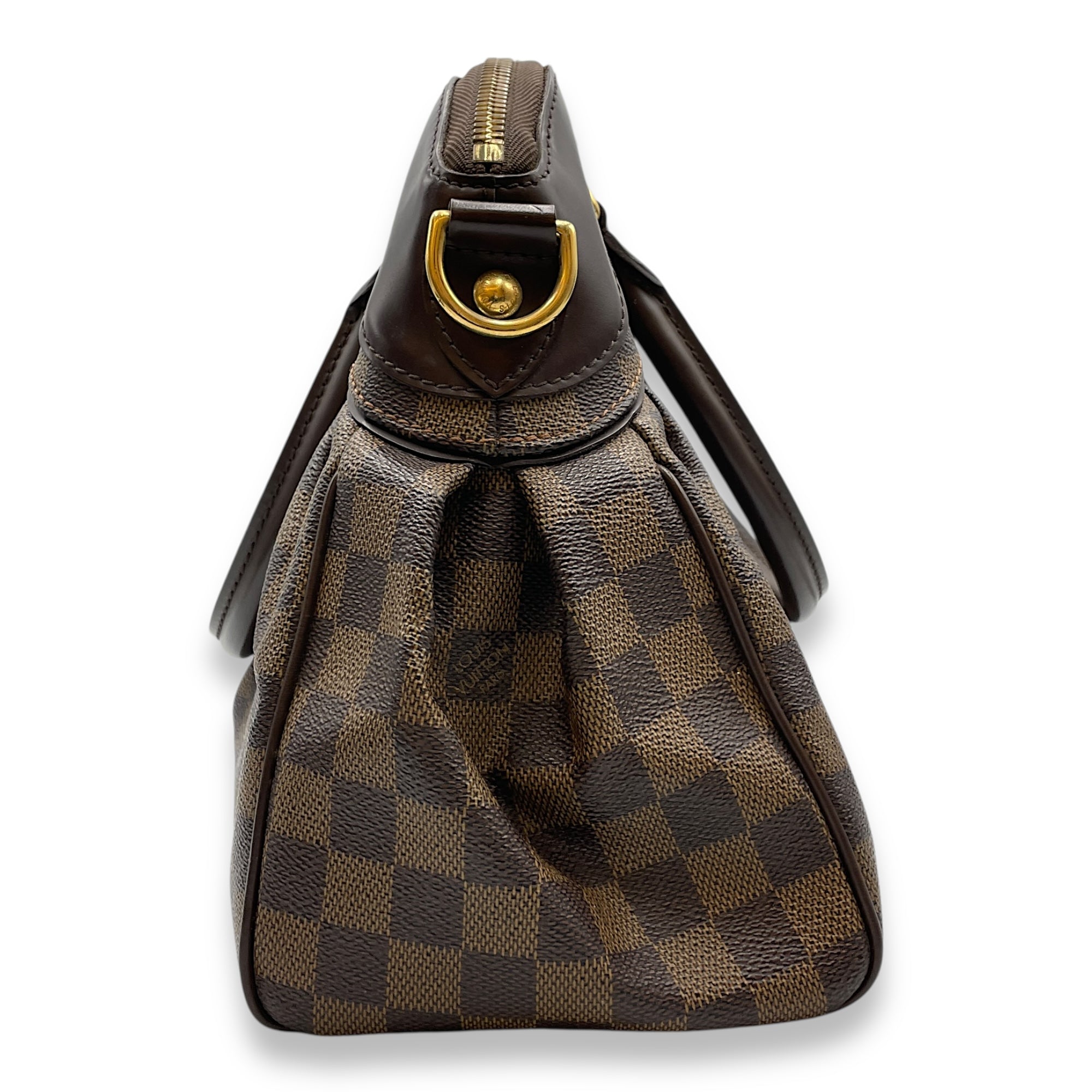 Trevi Damier PM Brown Shoulder bag in Canvas, Gold hardware
