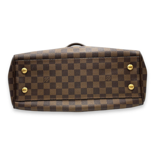 Trevi Damier PM Brown Shoulder bag in Canvas, Gold hardware