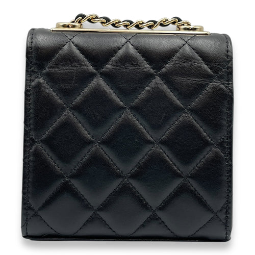 Trendy CC Flap Mini Black Crossbody Bag in Lambskin, Gold hardware